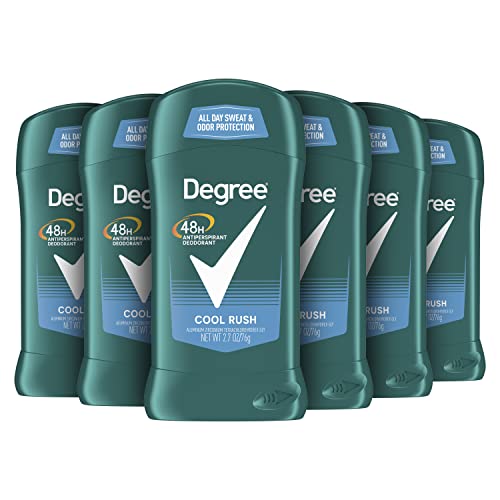 Degree Men Original Antiperspirant Deodorant for Men, Pack of 6, 48-Hour Sweat and Odor Protection, Cool Rush 2.7 oz Beauty and Personal Care Degree