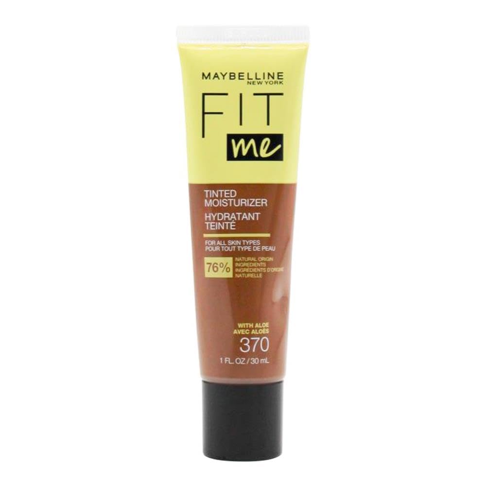 Maybelline Fit Me Tinted Moisturizer, Natural Coverage, Face Makeup, 370, 1 Count