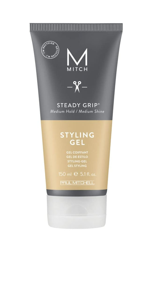 MITCH by Paul Mitchell Steady Grip Hair Gel for Men, Medium Hold & Shine, For All Hair Types, Especially Fine to Medium Hair, 5.1 fl. oz. Beauty & Personal Care MITCH