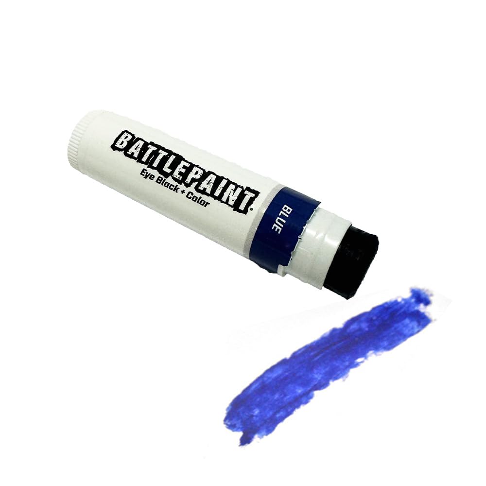 EyeBlack BattlePaint - Bright Colored Under Eye Black Grease for Pro Athletes and Super Fans - Baseball, Softball, Football - 1 Stick - Blue Beauty & Personal Care EyeBlack