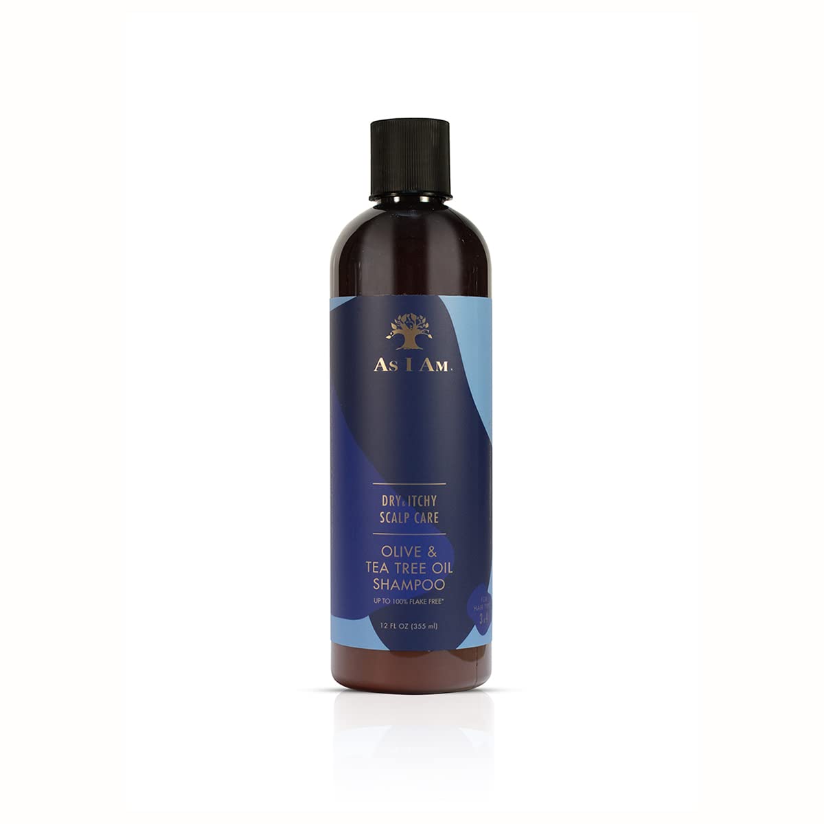 As I Am Dry & Itchy Scalp Care Shampoo - 12 ounce - Fights Dandruff and Seborrheic Dermatitis - Enriched with Zinc Pyrithione, Olive Oil, and Tea Tree
