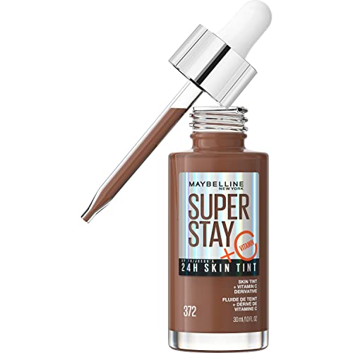Maybelline Super Stay Up to 24HR Skin Tint, Radiant Light-to-Medium Coverage Foundation, Makeup Infused With Vitamin C, 372, 1 Count Beauty & Personal Care MAYBELLINE