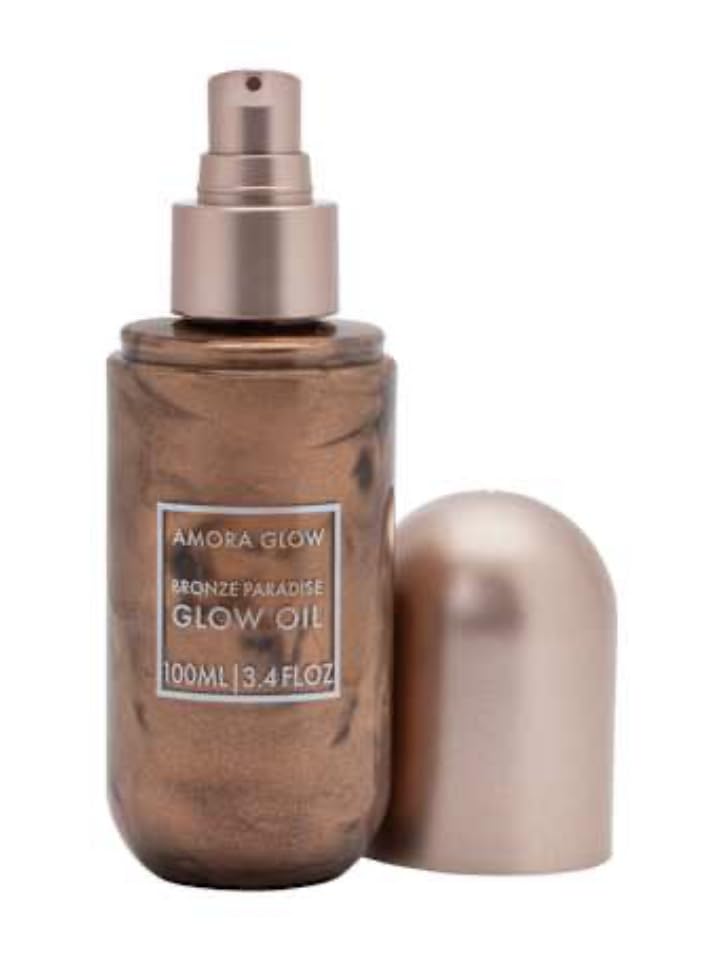Amora Glow Bronze Paradise Glow Oil, Liquid Bronzer, Hydrating Face Bronzer, 3.4 Fl Oz Beauty & Personal Care IWorld LLC
