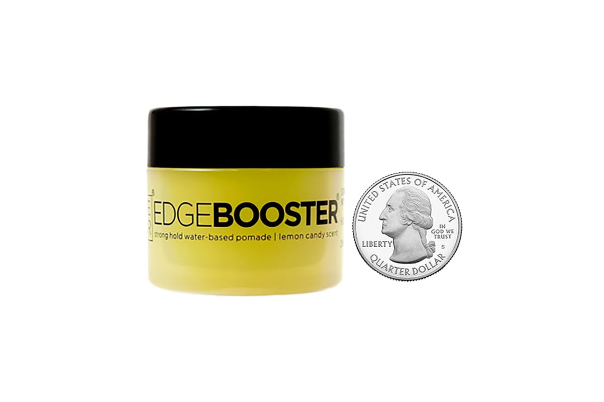 Style Factor EDGEBOOSTER Strong Hold Water-Based Pomade 0.85 Oz Mini Travel Size (0.85 Fl Oz (Pack of 1), Lemon Candy) Beauty & Personal Care Style Factor