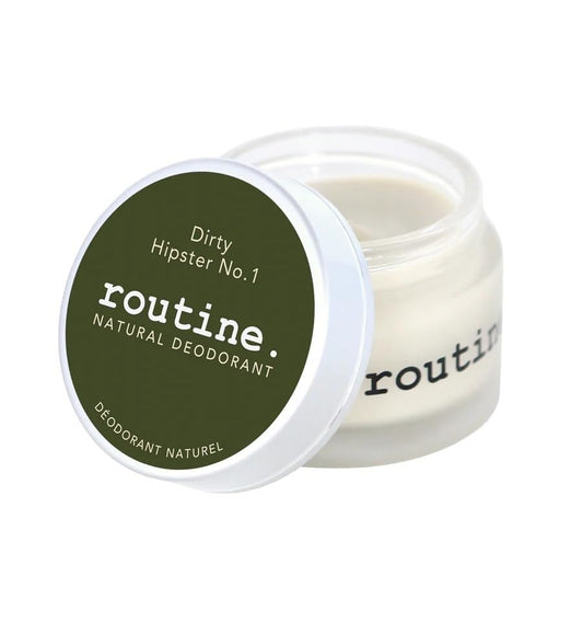 Routine. Natural Deodorant Dirty Hipster No. 1 Deo Jar - 2 Fluid Oz. Natural Deodorant - Aluminum Free Natural Deodorant For Women & Men (Cream Jar Beauty and Personal Care Routine