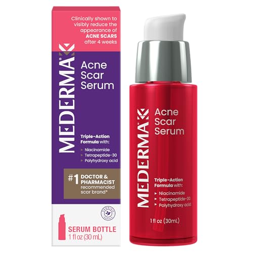 Mederma Acne Scar Serum Triple-Action Formula with Niacinamide, Tetrapeptide-30, and Polyhydroxy acid Clinically Shown to Lighten Acne Scars, 1 Fl Beauty & Personal Care Mederma