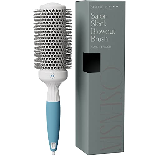 Medium Round Brushing Brush - Ceramic Hair Brush for a Smooth Salon Style Look - Professional Brushing Brush Ideal for All Hair Types - 43 mm Beauty & Personal Care Osensia