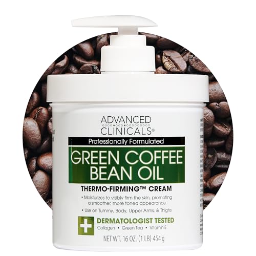 Advanced Clinicals Green Coffee Bean Thermo - Firming Body Lotion | Caffeine Infused Collagen Cream Moisturizer & Body Cream For Women, Stomach, Legs Beauty & Personal Care Advanced Clinicals