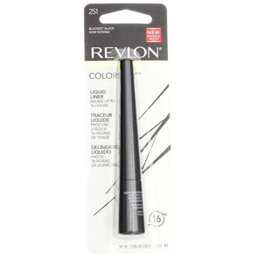 Revlon ColorStay Liquid Liner Eye Makeup, Blackest Black [251], 0.08 oz (Pack of 2) Beauty & Personal Care REVLON
