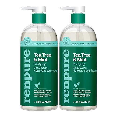 Renpure Tea Tree & Mint Body Wash - Cleanses, Invigorates & Refreshes Skin Without Over-Drying - For All Skin Types - Tea Tree Leaf Oil, Spearmint Beauty & Personal Care RENPURE
