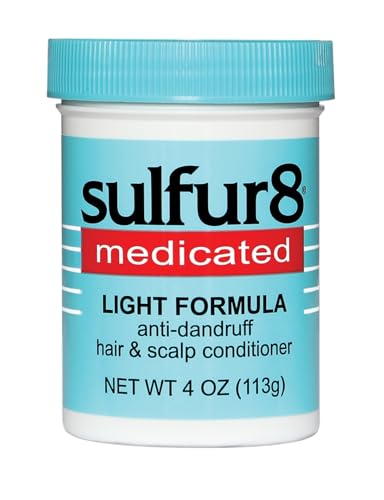 SULFUR8 Medicated Light Formula Anti-Dandruff Hair & Scalp Conditioner - 4 oz. Lightweight Scalp & Hair Treatment - Controls Dandruff, Soothes Itchy,