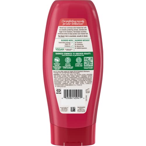 Garnier Whole Blends Color Care Conditioner with Argan Oil & Cranberry Extracts, 12.5 Fl Oz, 1 Count (Packaging May Vary) Beauty & Personal Care Garnier