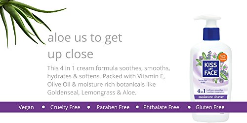 Kiss My Face Vitamin Enriched Moisture Shave with Essential Oils, Lavender & Shea - 11 oz Beauty & Personal Care Kiss My Face