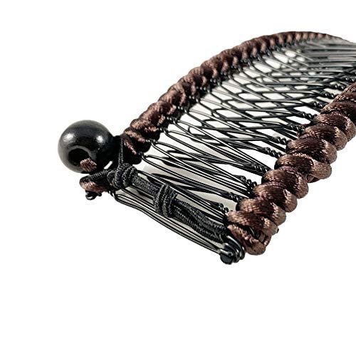 Hairzing Clip | Stretchy Banana Clips for Women - Snug & Comfortable Hair Holder for Thick, Thin and Curly Styles - All Day Hold (Medium, Brown) Beauty & Personal Care HairZing