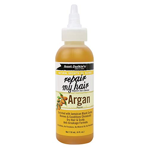 Aunt Jackie's Natural Growth Oil Blends Repair My Hair - Argan, Revives and Conditions Chronically Dry Hair and Scalp, Anti-Breakage Formula, 4 oz Beauty & Personal Care Aunt Jackie's