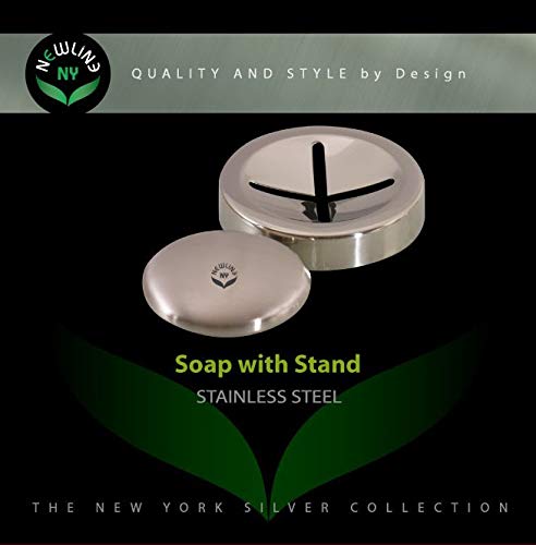NEWLINE NY Stainless Steel Smell Remover Soap with Stand Beauty & Personal Care NEWLINE NY