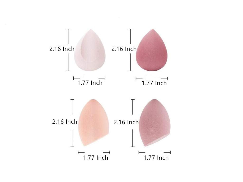 Sinen 4 Pcs Dry and Wet Use Makeup Sponge Set Blender Beauty Foundation Blending Sponge for Liquid, Cream, and Powder with Egg Holder Box Beauty & Personal Care Sinen