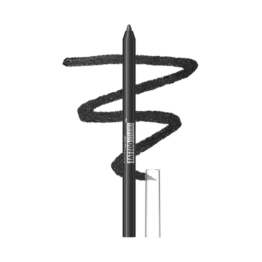MAYBELLINE New York Tattoo Studio Long-Lasting Sharpenable Eyeliner Pencil, Glide on Smooth Gel Pigments with 36 Hour Wear, Waterproof Metallic Nights