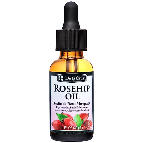 De La Cruz Rosehip Oil, 100% Pure Unrefined Cold-Pressed Chilean Rosehip Seed Oil, Moisturizer To Reduce Fine Lines, Wrinkles 1Fl Oz Beauty & Personal Care De La Cruz