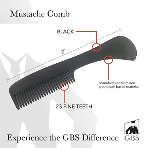 G.B.S Beard and Mustache Comb, Saw-Cut, Polished Pocket-Sized Comb 3 Inches, Black Beauty & Personal Care G.B.S