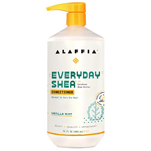 Alaffia EveryDay Shea Conditioner, Moisturizes, Restores and Protects. Made with Fair Trade Shea Butter, Cruelty Free, No Parabens, Vegan, Vanilla