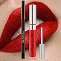 By The Clique Premium Red Matte Lip Kit | Long Lasting Liquid Lipstick and Liner Set | Red Carpet Ready Beauty & Personal Care By The Clique