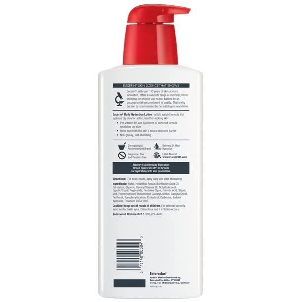 Eucerin Daily Hydration Skin Lotion, 16.9 Ounce Body Care (Pack of 1) Beauty & Personal Care Eucerin