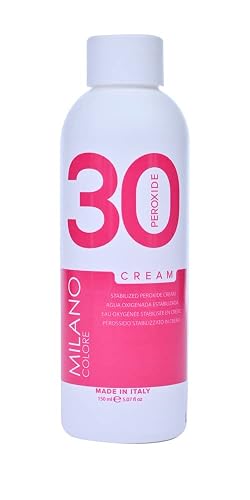 Milano Care Hydrogen Peroxide Developer - Professional Salon Bleaching Cream for Hair Coloring and Consistent Color, Volume 30 Creme, 5.03 fl oz/150 Beauty & Personal Care Milano Care