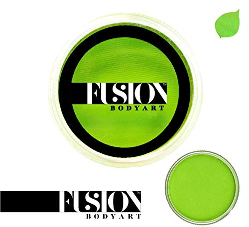 Fusion Body Art Pro Face Paint | Prime Lime Green (32gm), Professional Quality Water Activated Face and Body Paint Supplies Single Makeup Cake Beauty & Personal Care FUSION BODY ART