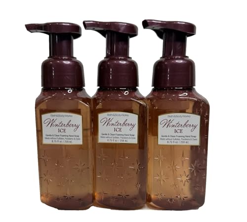 Bath and Body Works Winterberry Ice Gentle & Clean Foaming Hand Soap Pack of 3 Beauty & Personal Care Bath & Body Works