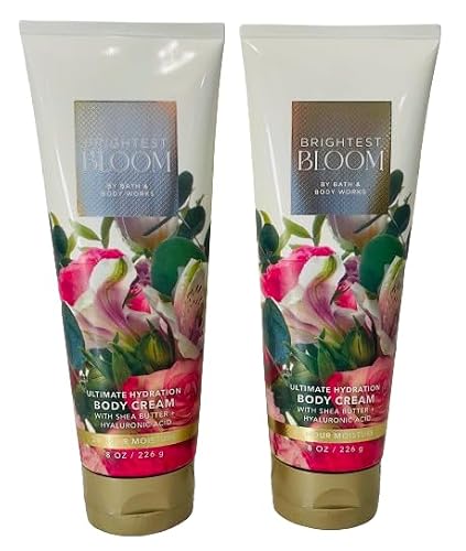 Bath & Body Works Brightest Bloom Ultimate Hydration Body Cream 8 Ounces Pack of 2 Beauty & Personal Care Bath & Body Works