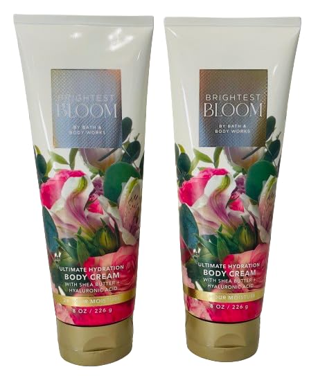 Bath & Body Works Brightest Bloom Ultimate Hydration Body Cream 8 Ounces Pack of 2 Beauty & Personal Care Bath & Body Works