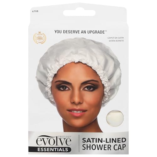 Evolve "Go Satin" Lined Shower Cap Ivory Beauty & Personal Care Evolve