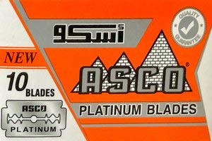 Asco Platinum Double Edge Safety Razor Blades, 50 blades (5x10) Beauty and Personal Care LORD