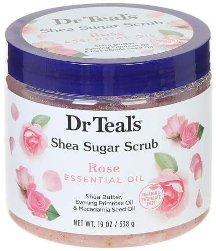 Dr. Teal's Shea Sugar Scrub Rose 19 Ounce Jar Beauty & Personal Care Dr Teal's