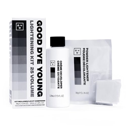 Good Dye Young Hair Lightener Kit with Dust Free Powder Lightener and 25 Volume Developer - Moisturizing Bleaching Kit - Vegan Hair Bleach (4 oz.) Beauty & Personal Care Good Dye Young