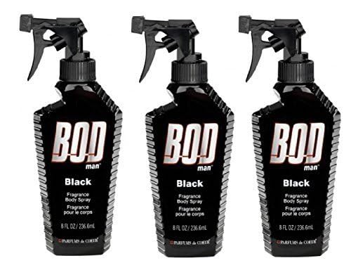 Bod Man - Mens Body Spray - Black - Pack of 3 Beauty & Personal Care Bod Man