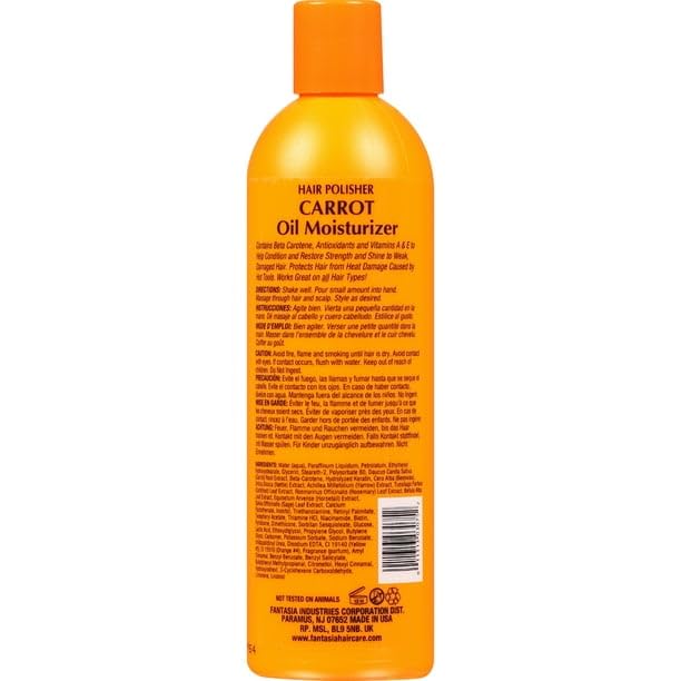 Fantasia Hair Polisher Carrot Growth Oil Moisturizer, 12 oz (Pack of 5) Beauty & Personal Care Fantasia
