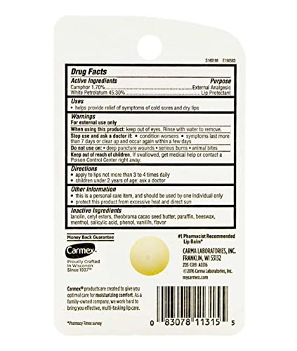 Carmex Classic Lip Balm Medicated Jar 0.25 Ounce (Pack of 1) Beauty and Personal Care Carmex