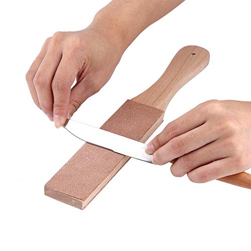 DIY Leather Strops Kit with Wooden Handle Leather Strop Double Sided Leather Paddle Strop for Leather Knife Sharpening Polishing Leather Strop Beauty and Personal Care Hilitand