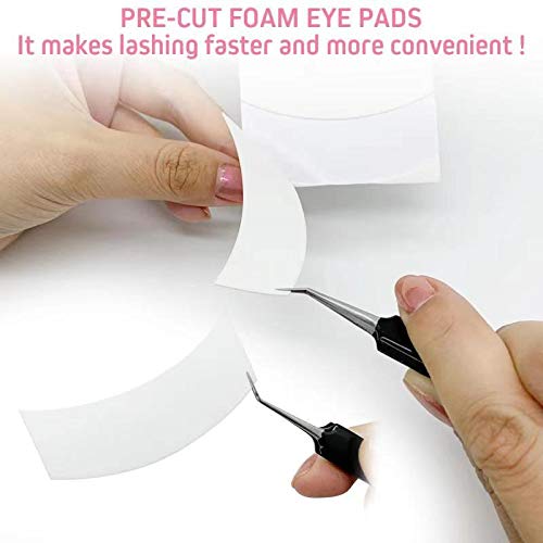 Foam Eye Pads for Eyelash Extensions - Akissos 125 PCS Pre Cut Medical Foam Tape Under Eye Pads Lash Extension Supplies Beauty Tools Lint Free Beauty & Personal Care Akissos