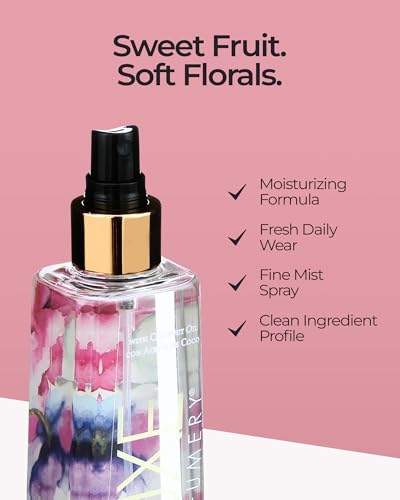 Luxe Perfumery Pura Vida Moisturizing Body Mist, Cassis/Orchid, 8 Fl Oz, pink, (38949981203-Parent) Beauty & Personal Care Luxe Perfumery