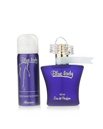 Rasasi Blue 2-Piece Set For Women, (1.3 Oz Eau De Parfum Spray + 1.7 Oz Deodorant Spray) Beauty & Personal Care RASASI