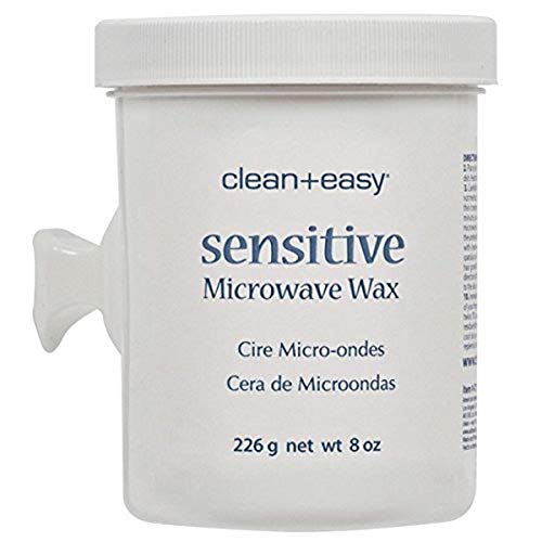 Clean + Easy Microwave Wax, Soft Wax for Face & Full Body Waxing, No-Strip Hair Removal Wax for Delicate & Sensitive Skin, Salon and At-Home Use, 8 Oz Beauty and Personal Care Clean + Easy