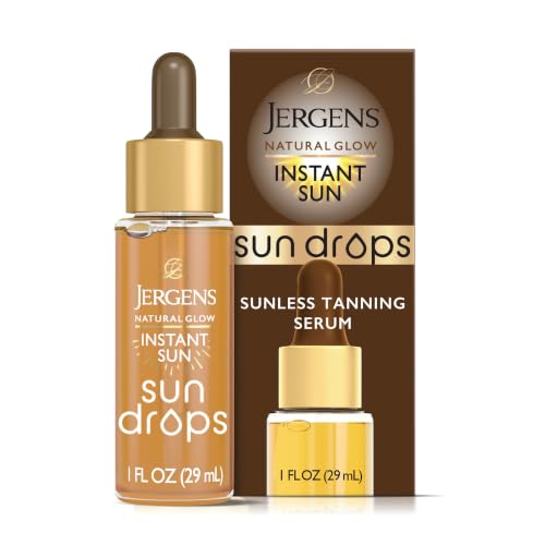 Jergens Natural Glow Instant Sun Drops, Sunless Tanning for Face and Body, Instant Sun Bronzing Drops, Oil Free, 1 Fl Oz Beauty and Personal Care Jergens Default Title