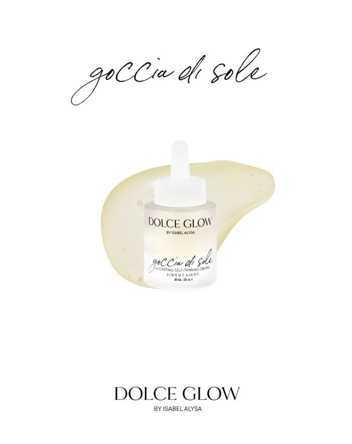 DOLCE GLOW Goccia De Sole Hydrating Tanning Drops Face And Body, 1 oz. Beauty & Personal Care Dolce Glow