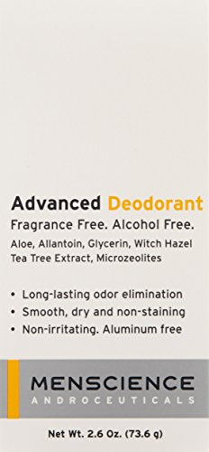 MenScience Androceuticals Advanced Deodorant, 2.6 oz (Pack of 1) Beauty & Personal Care MenScience