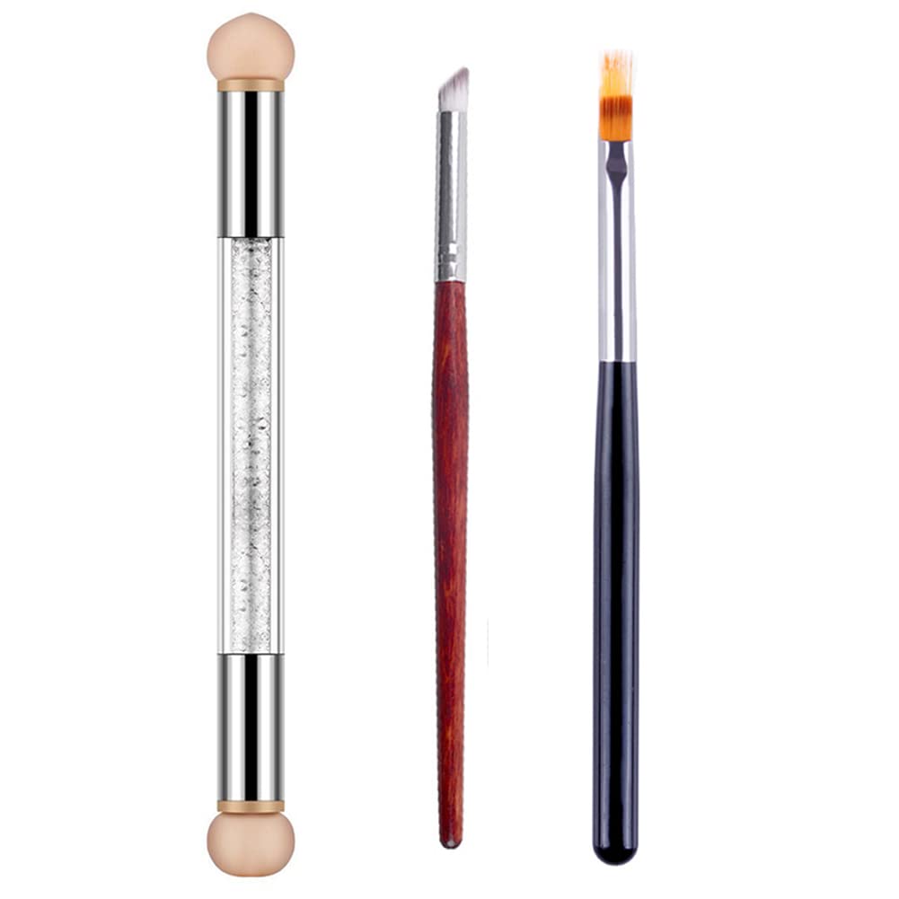 WOKOTO 3Pcs Nail Gradient Sponges Brush Pens Kit With Double Head Nail Sponge Pen Nail Gradient Brushes 3 Different Ombre Brushes For Gel Nails Beauty & Personal Care WOKOTO