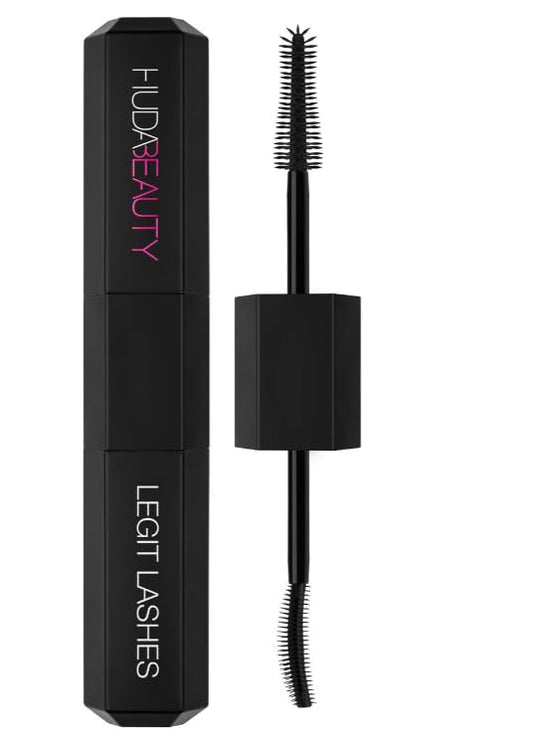 Huda Legit Lasehes Double-Ended Volumizing and Lengthening Mascara - Very Vanta - (Extreme Black) 2 x 0.28 fl oz/ 8.5 ml