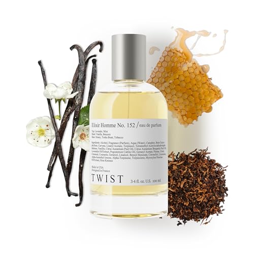 Twist Elixir Homme No. 152 - Inspired by Le Male Elixir, Long-Lasting Perfume for Men, Vegan, Clean Ingredients, Vanilla & Tonka Bean - Spray 100 ml | Beauty & Personal Care HOUSE OF TWIST